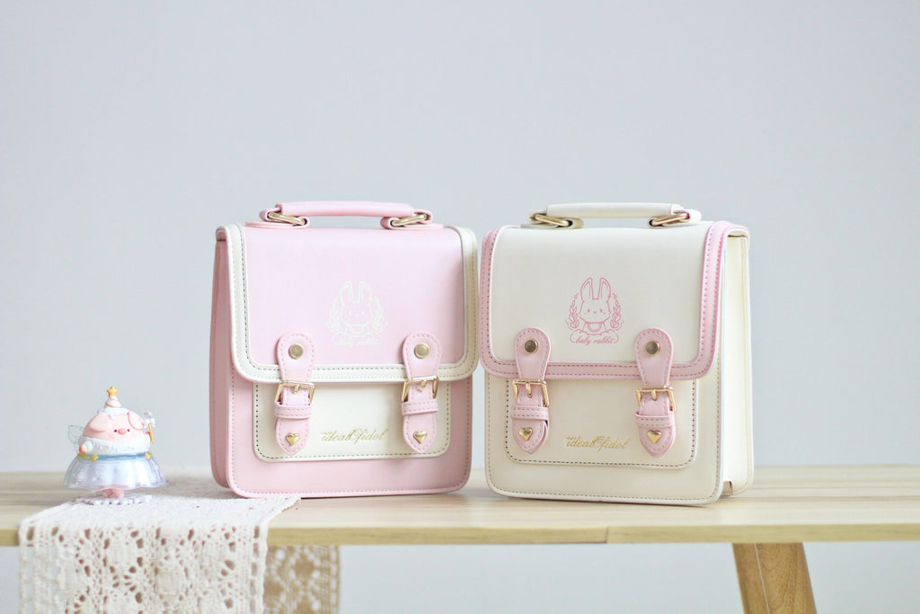 Japanese cute softgirl square bag messenger backpack BY2098