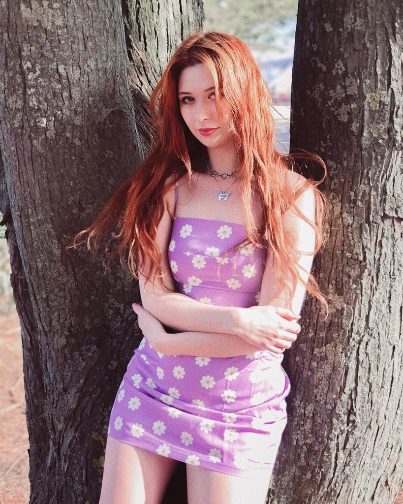 PURPLE "DAISY"  DRESS BY71100