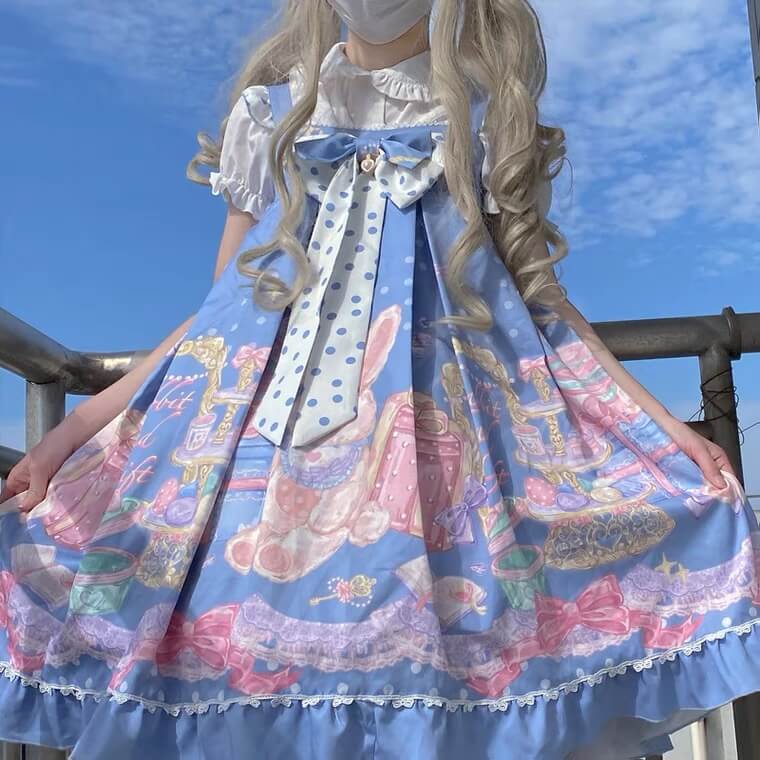 Lolita sweet bow jsk sling princess dress BY1199