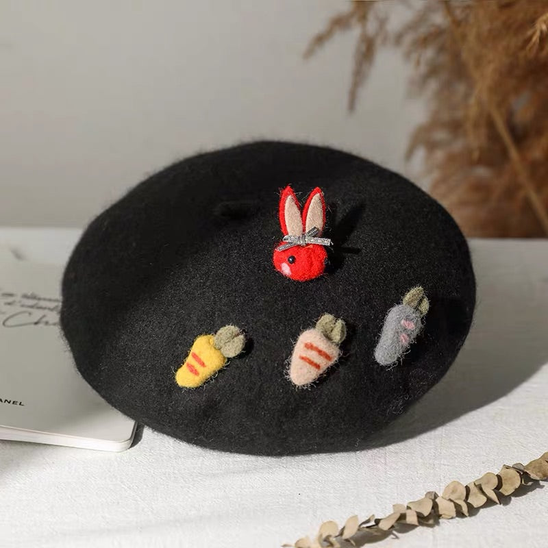 “BUNNY & CARROT” BERET