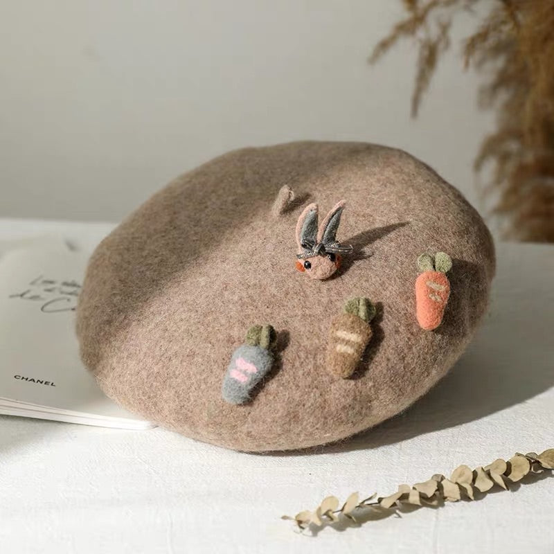 “BUNNY & CARROT” BERET