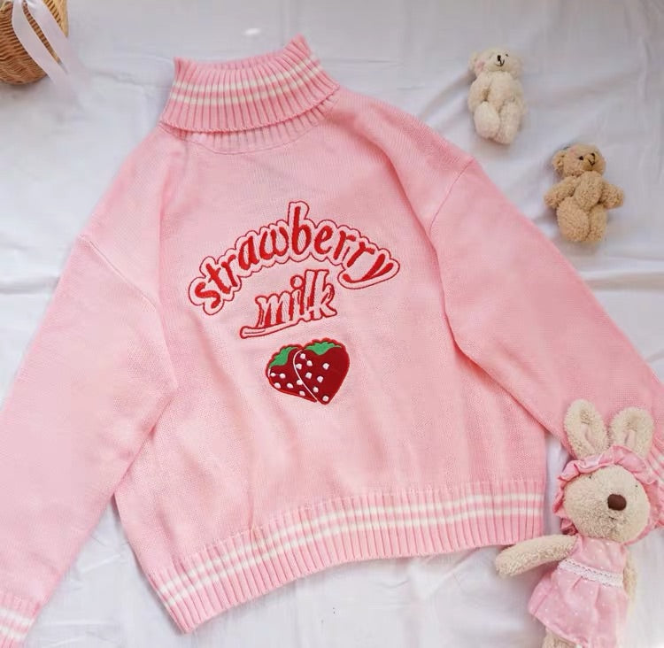 STRAWBERRY MILK SWEATER BY21124