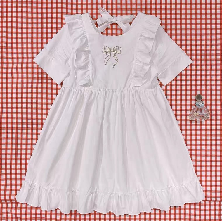 RETRO CUTE BOW EMBROIDERY PRINCESS DRESS BY50050