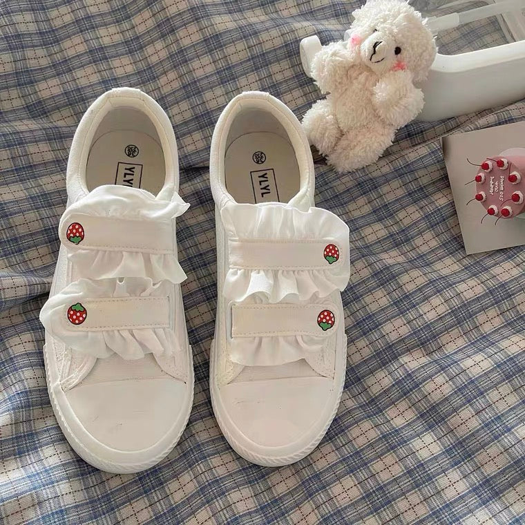 INS CUTE STRAWBERRY CANVAS SHOES BY70119