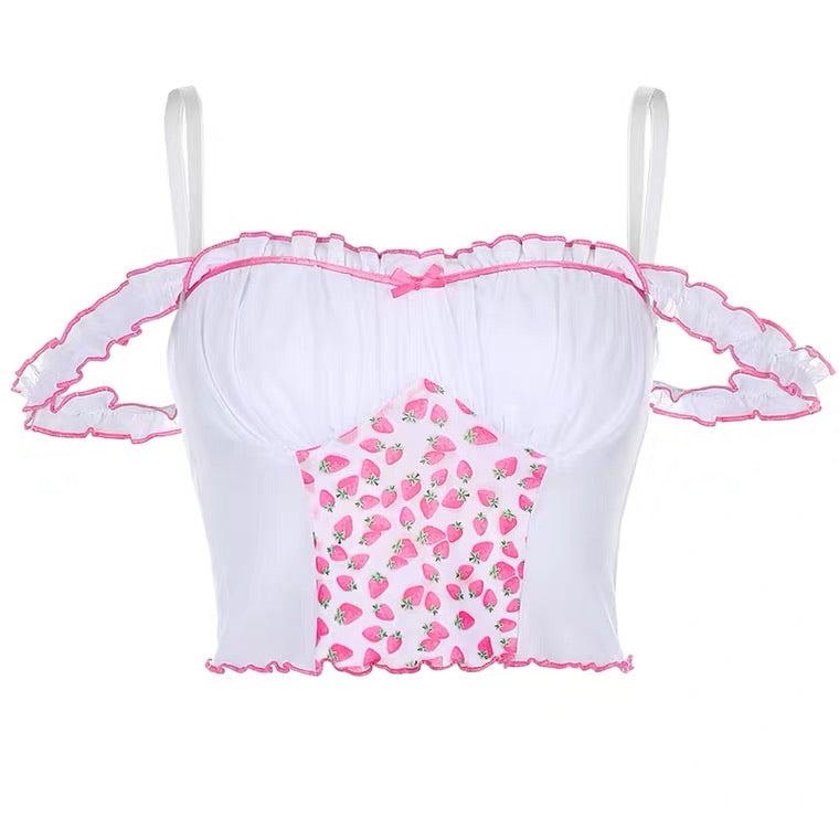 Ins strawberry CAMISOLE BY50017
