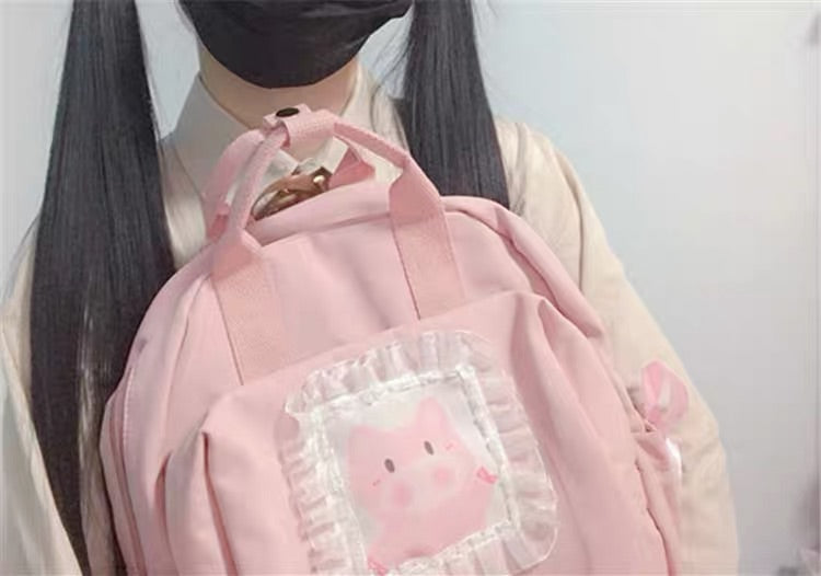 JAPANESE CUTE PIG PINK BACKPACK BY50402