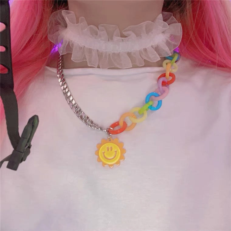 INS FASHION Y2K “SUN” COLORFUL NECKLACE BY60043