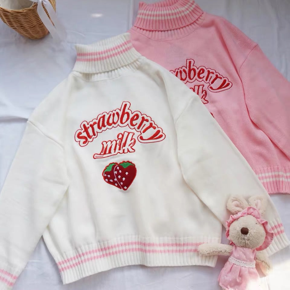STRAWBERRY MILK SWEATER BY21124