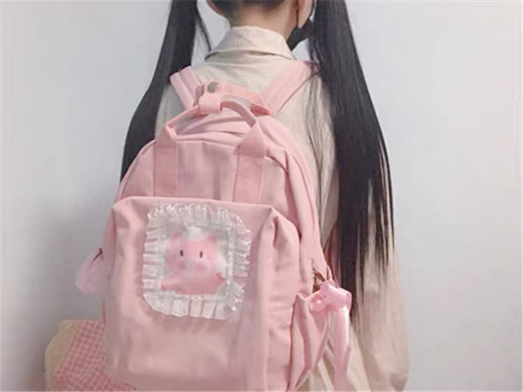 JAPANESE CUTE PIG PINK BACKPACK BY50402