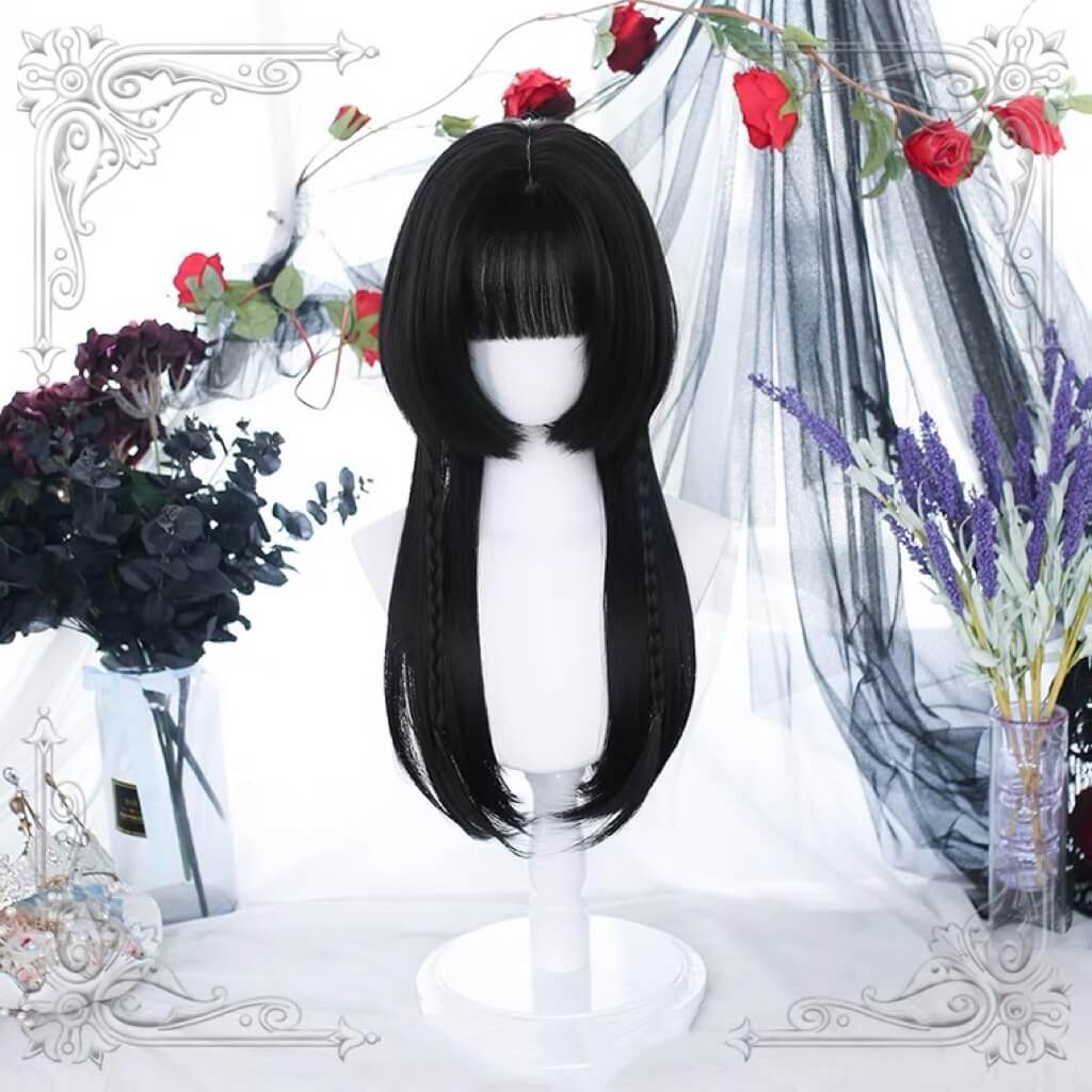 Lolita hime cut long straight wig BY4071
