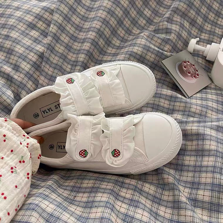 INS CUTE STRAWBERRY CANVAS SHOES BY70119