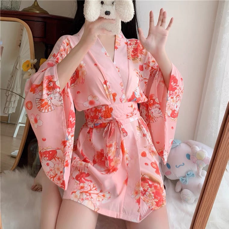 JAPANESE CUTE CHERRY BLOSSOM NIGHT DRESS BY90172