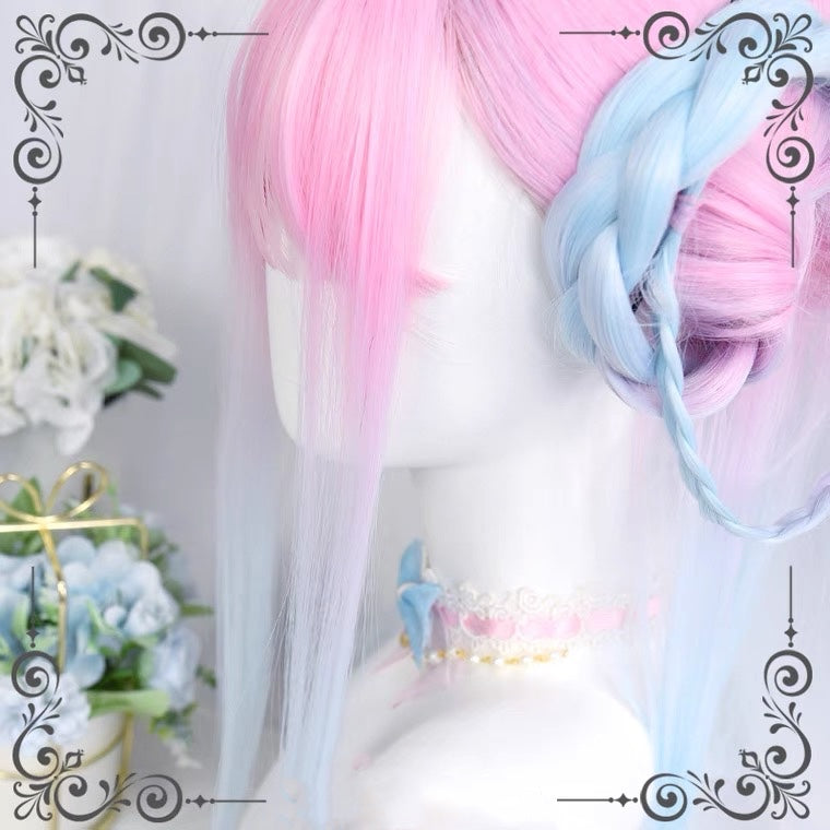 LOLITA PINK BLUE LONG STRAIGHT WIG BY60050