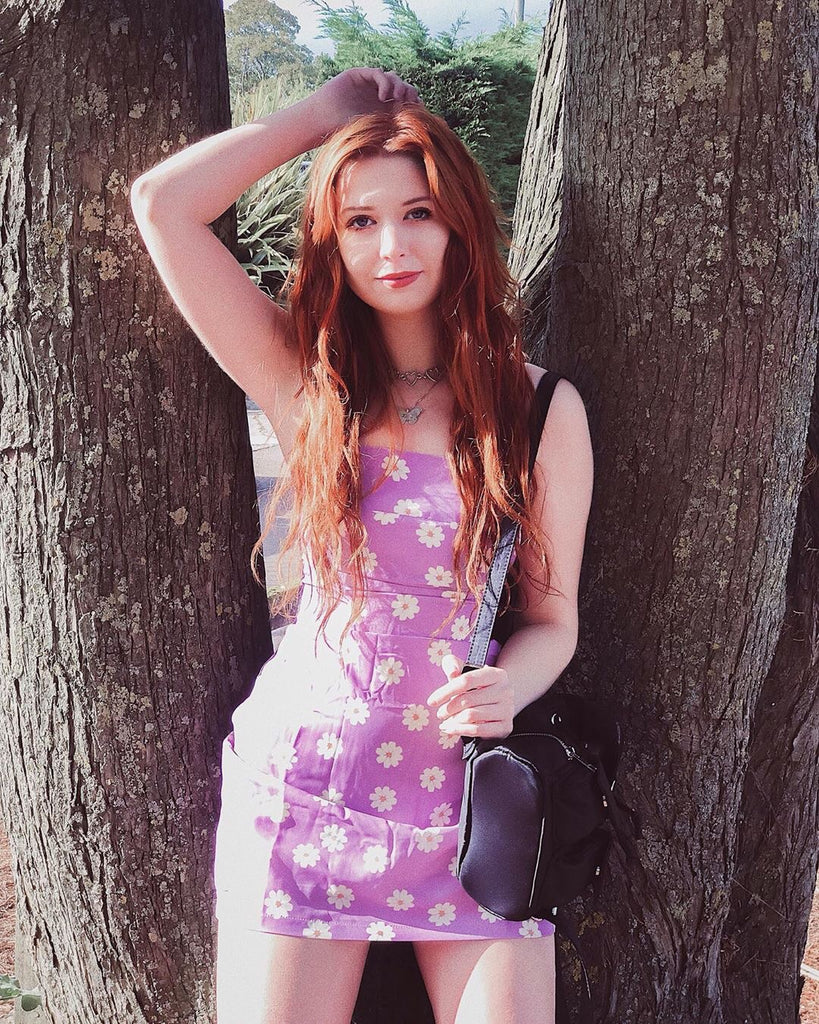 PURPLE "DAISY"  DRESS BY71100