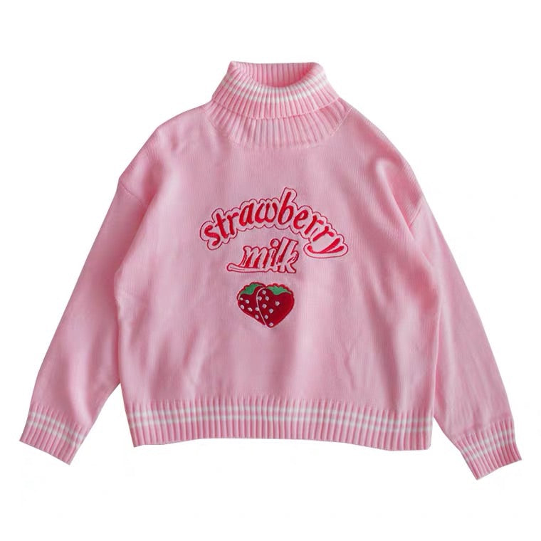 STRAWBERRY MILK SWEATER BY21124