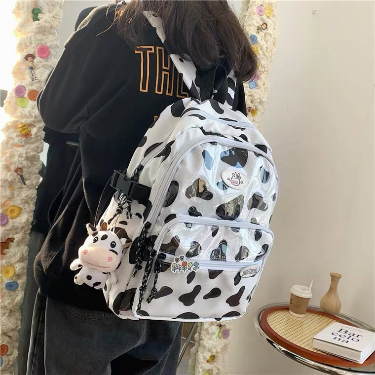 ULZZANG INS CUTE COW PATTERN BACKPACK BY70128 aleeby