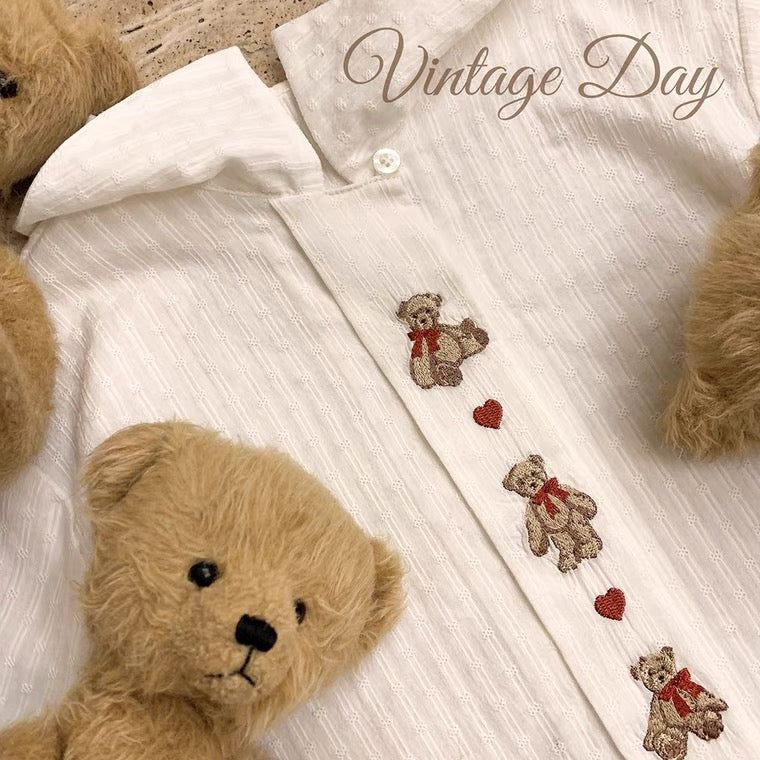 Vintage cute teddy bear shirt BY7021