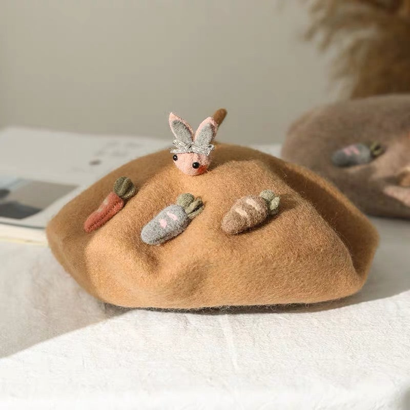 “BUNNY & CARROT” BERET