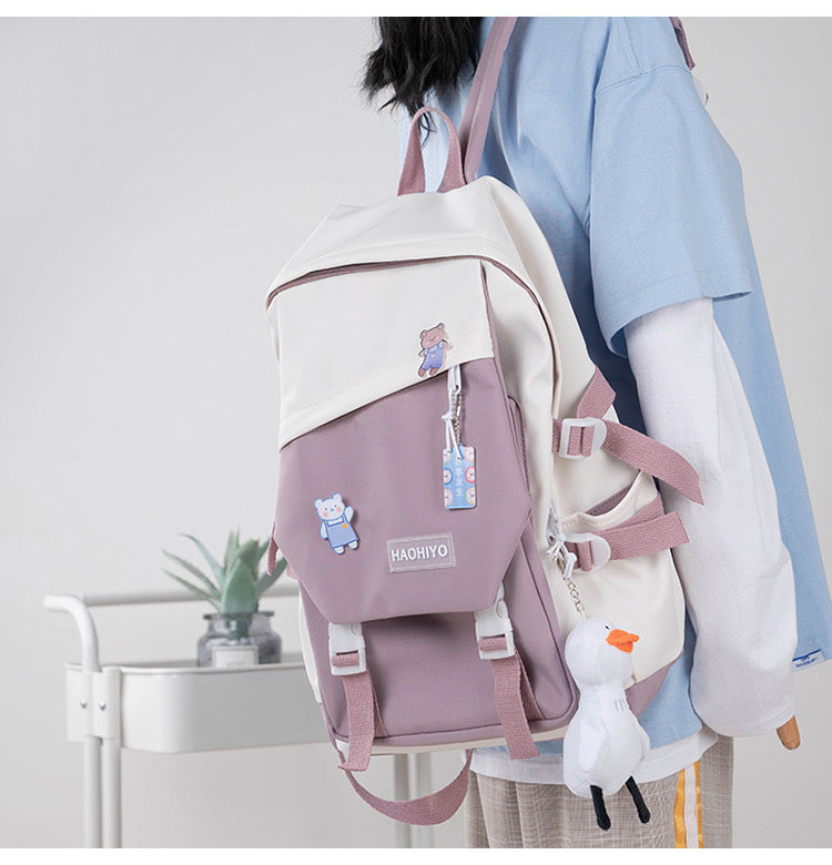 INS PASTEL PURPLE LIGHTWEIGHT MINI SMALL BACKPACK BY90109