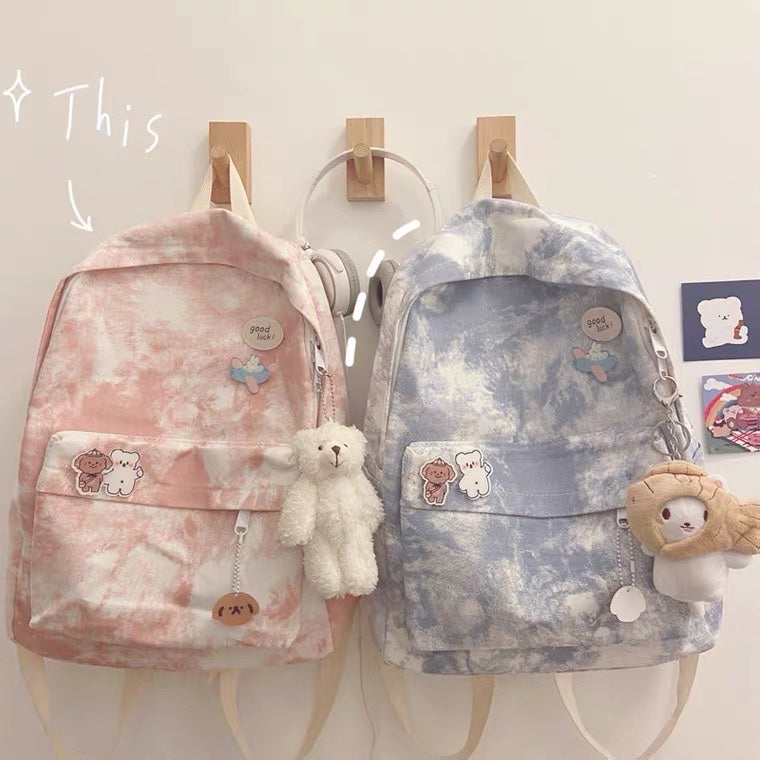 INS JAPANESE TIE-DYE CANVAS BACKPACK BY90113