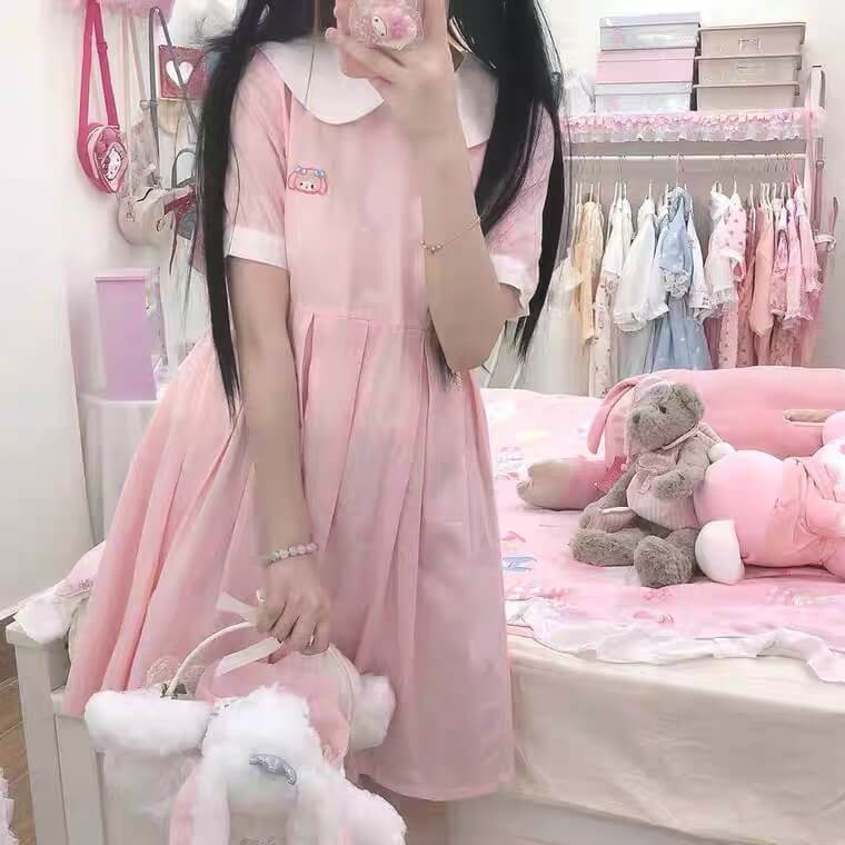 Japanese cute pastel melody & cinna dress BY6010