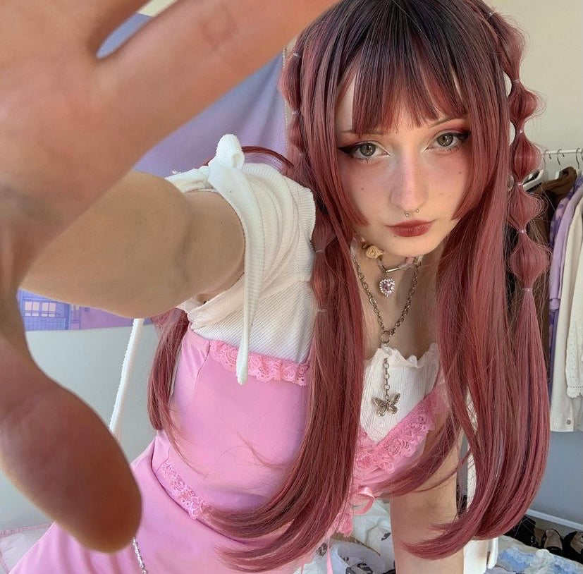 ''RESPBERRY'' HIME CUT LONG WIG BY31111