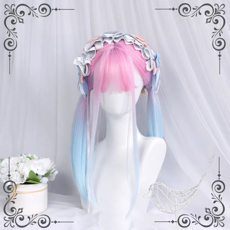 LOLITA PINK BLUE LONG STRAIGHT WIG BY60050