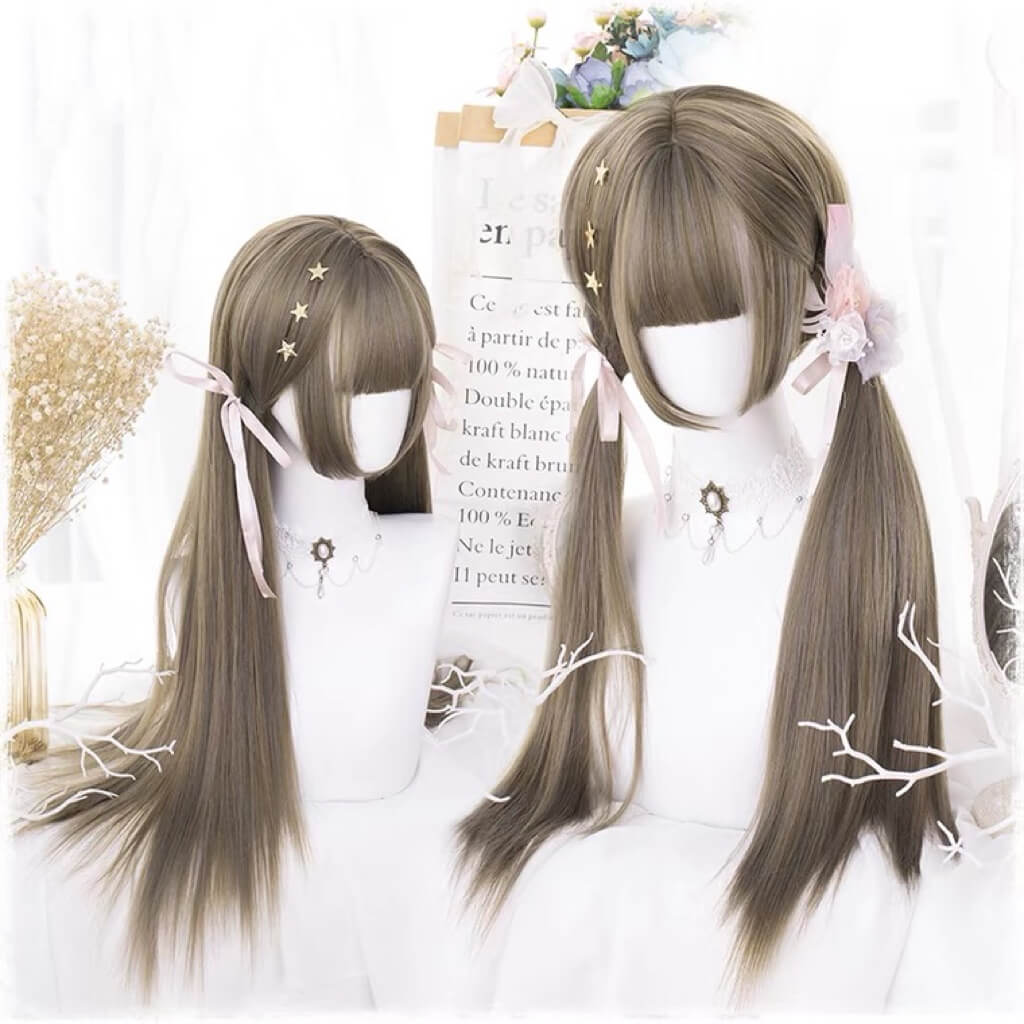 Lolita daily hime cut long straight wig BY6091