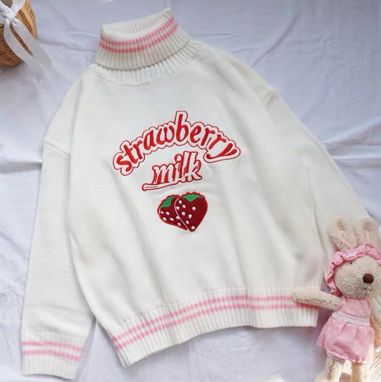STRAWBERRY MILK SWEATER BY21124