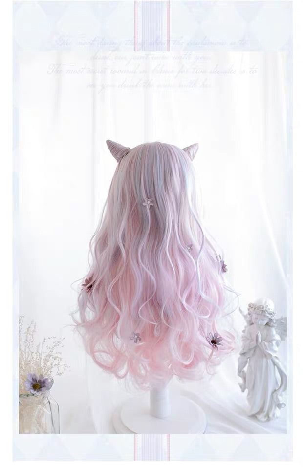 ALEEBY COS PINK BLUE MIXTURE WIG BY31155