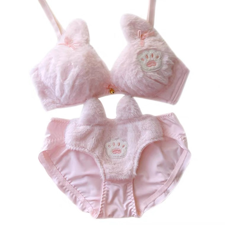 Japanese softgirl plush cat paw underwear BY10500