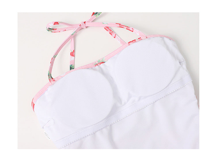 CUTE STRAWBERRY PASTEL PINK ONE-PIECES SWIMSUIT BY50090