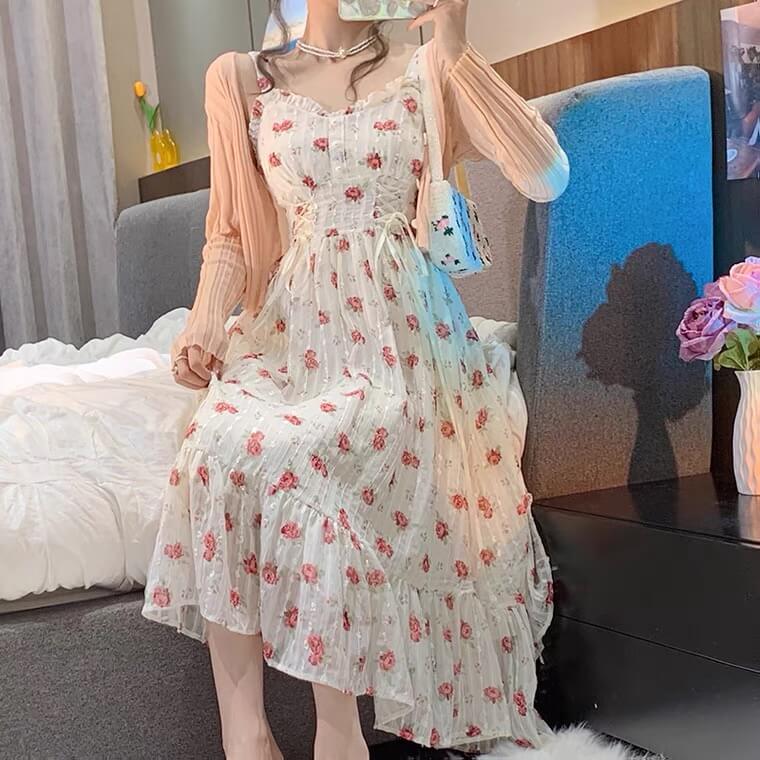 Ins gentle sweet floral dress BY1196