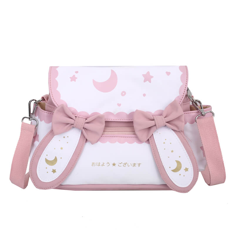Ins cute Japanese student bunny ears single shoulder canvas bag BY9014