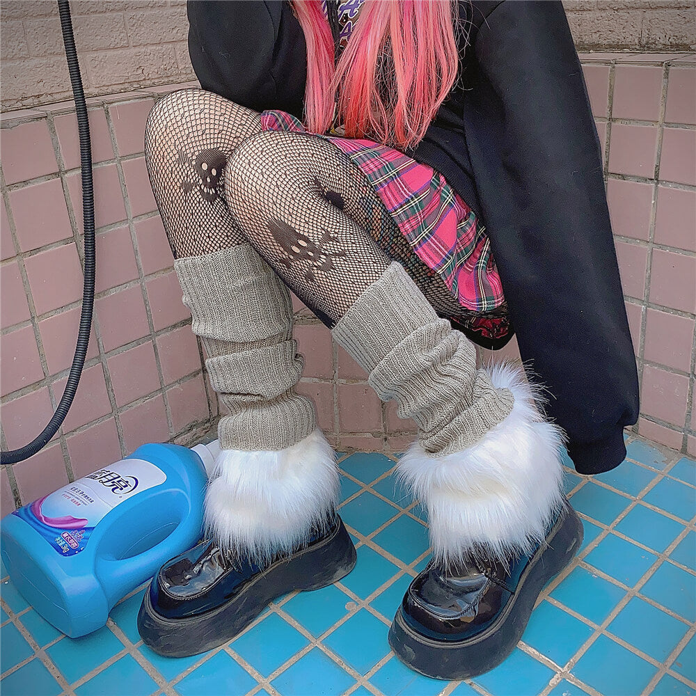 INS HARAJUKU SPICE GIRl PILE SOCKS & WOOL LEG COVER BY90036