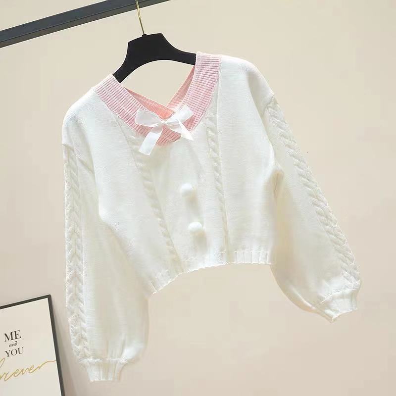 4 COLORS SWEET AND LOVELY BOW SWEATER BY21053